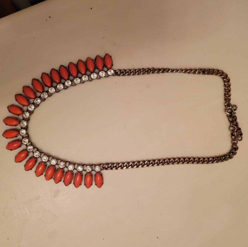 J crew stone and crystal necklace